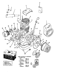 AGCO 312 (1600046) - AGCO Lawn Tractor, 12hp Engine Group - External (1505I01)