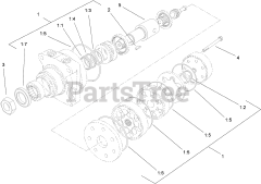 Toro 79558 - Toro 48" GrandStand Stand-On Mower (SN: 290003001 - 290999999) (2009) Hydraulic Wheel Motor Assembly No. 114-0549