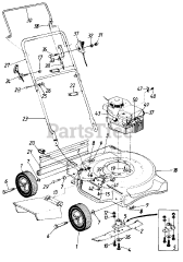 Wizard MTD 2033A19 (111-040R098) - Wizard Walk-Behind Mower (1991) (Western Auto) Parts