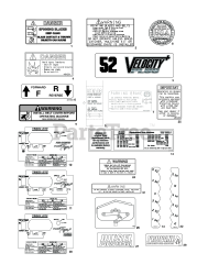 Scag STTII-61V-31DFI - Scag Turf Tiger II 61" Zero-Turn Mower, 31hp Kawasaki (SN: S9200001 - S9299999) (Rev 01) REPLACEMENT DECALS AND INFORMATION PLATES 1