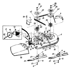 Coast to Coast 481-2251 (133I670F054) - Coast to Coast Lawn Tractor (1993) Deck Assembly