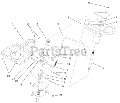 Toro 72115 (270-H) - Toro Lawn & Garden Tractor (SN: 099000001 - 099999999) (1999) Steering Wheel Tile Assembly