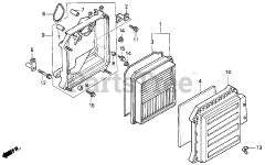 Honda H4518 H HSA/C (MZAT) - Honda Lawn Tractor, Made in Japan (SN: MZAT-3000001 - MZAT-3999999) AIR CLEANER (H4518H)
