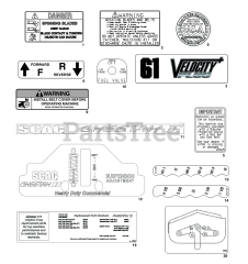 Scag SCZII61V-31FX - Scag Cheetah II 61" Zero-Turn Mower, 31hp Kawasaki (SN: T5500000 - T5599999) (Rev 01)