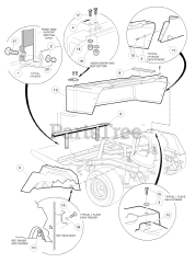 Husqvarna HUV 4210 EXP - Husqvarna 4x2 Utility Vehicle, Electric (2006-11) Rear Body and Fender