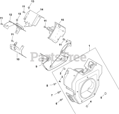 Kohler CH740-3144 - Kohler Command PRO Engine, Basic Version, 25hp, 725cc Blower Housing &amp; Baffles 6-24-318 CH18-750