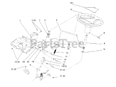 Toro 72062 (264-6) - Toro Yard Tractor (SN: 059000001 - 059000227) (1995) Steering Wheel And Tilt