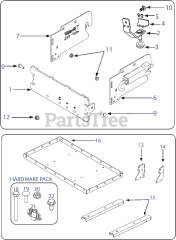 Cub Cadet 19B30029 (19B30029100) - Cub Cadet Cargo Carrier with Hitch Bracket Assembly General Assembly