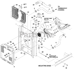 Generac QT07068JNAN - Generac 70kW Home Standby Generator (SN: 5775758 - 5775758) (2010) C3 Cooling System &amp; Fan Drive (0F3586)
