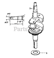 Craftsman 580.768321 (1431-1) - Craftsman 2,000 PSI Pressure Washer Crankshaft