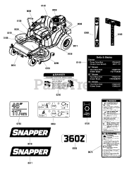 Snapper 360Z (ZT 2246) (2691316-00) - Snapper 46"/117cm Zero-Turn Mower, 22hp Briggs & Stratton