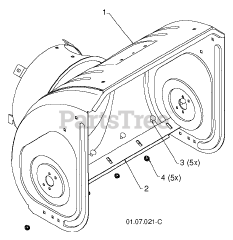 Husqvarna ST 261 E (961910030-02) - Husqvarna 24" Snow Blower (2011-05) AUGER HOUSING &amp; IMPELLER 3