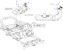 Cub Cadet ZT1-50 KW FAB (17RIEACZ010) - Cub Cadet Ultima 50" Zero-Turn Mower, Fab Deck, Kawasaki (2019) Fuel Tank