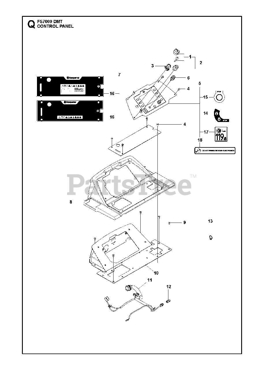 Husqvarna FS 7000 DMT - Husqvarna Floor Saw (2017-02) CONTROL PANEL ...