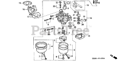 Honda GX270 QWA2 (GCAB) - Honda Engine, Made in Japan (SN: GCAB-1000001 - GCAB-1999999) CARBURETOR (1)