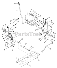 Toro 01-08K801 (C-81) - Toro Garden Tractor (1980) Clutch, Brake And Speed Control Linkage 2