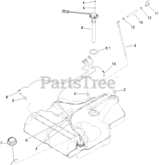 Toro 78928 (6000) - Toro 72" Z Master Zero-Turn Mower, Side-Discharge Deck (SN: 312000001 - 312999999) (2012) FUEL TANK ASSEMBLY NO. 116-3979