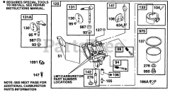 Briggs & Stratton 19A412-0076-01 - Briggs & Stratton Horizontal Engine Carburetor Group