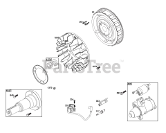 Briggs & Stratton 61E377-0141-J1 - Briggs & Stratton Horizontal Engine Flywheel, Ignition, and Starter Group