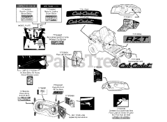 Cub Cadet RZT-L42 (17AFCACS010) - Cub Cadet 42" RZT Zero-Turn Mower (2013) Label Map