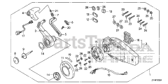 Honda BF175 AK1 XA (BAJJ) - Honda Marine Engine, Made in Japan (SN: BAJJ-1300001 - BAJJ-9999999) REMOTE CONTROL (FLUSH MOUNT TYPE) (R.)