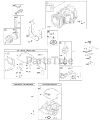 Briggs & Stratton 31M877-0110-E1 - Briggs & Stratton Vertical Engine Camshaft, Crankshaft, Cylinder, Engine Sump, Gasket Set - Engine, Piston, Rings, Connecting Rod