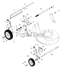Ariens 911071 (LM 227 SP) - Ariens 21" Self-Propelled Walk-Behind Mower, 6hp Tecumseh (SN: 000101 - 001500)