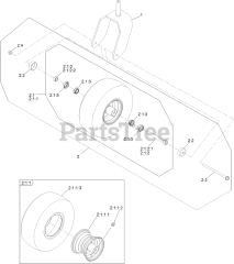 Toro 74055 TA (4000) - Toro 60" Z Master Zero-Turn Mower (SN: 415400000 - 416274271) Caster Wheel and Fork Assembly