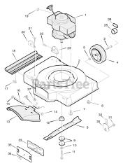 Scotts 22275x31B - Scotts 22" Walk-Behind Mower (1996) Mower Housing Assembly