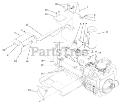 Toro 74187 (Z 350) - Toro 48" Z Master Zero-Turn Mower with Bagger (SN: 200000001 - 200000500) (2000) EXHAUST ASSEMBLY