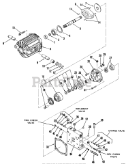 Toro 91-20KS02 (D-200) - Toro Lawn Tractor (1979) Hydrostatic Transmission-Pump Section