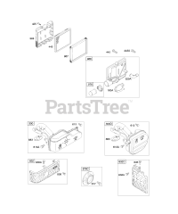 Briggs & Stratton 12C602-0113-E1 - Briggs & Stratton Vertical Engine Air Cleaner, Exhaust System