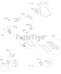 Briggs & Stratton 474177-0100-E1 - Briggs & Stratton Horizontal Engine Radiator Fan, Water Pump, V-Belt
