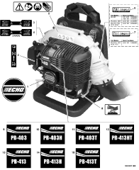 Echo PB-413 H - Echo Backpack Blower (SN: 02001001 - 02999999)