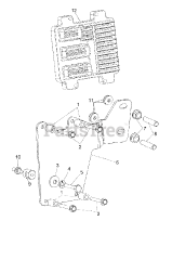 Briggs & Stratton 076143-00 - Briggs & Stratton 35kW Liquid Cooled Home Standby Generator Engine - 3.0L - Engine Control Module &amp; Bracket (312593)