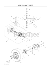 Husqvarna WH 3615 - Husqvarna 36" Walk-Behind Mower (2008-08) WHEELS &amp; TIRES