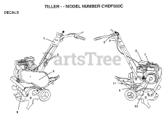 Poulan CHD F550 C - Poulan Front-Tine Tiller (1998)