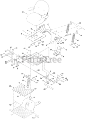 Toro 74898 (XS 5450) - Toro 54" Titan Zero-Turn Mower (SN: 412000000 - 412799999) Seat Assembly
