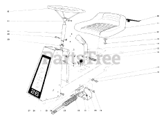 Toro 56000 (526) - Toro Sportsman Rear-Engine Riding Mower (SN: 005000001 - 005999999) (1975) Steering And Seat Assembly