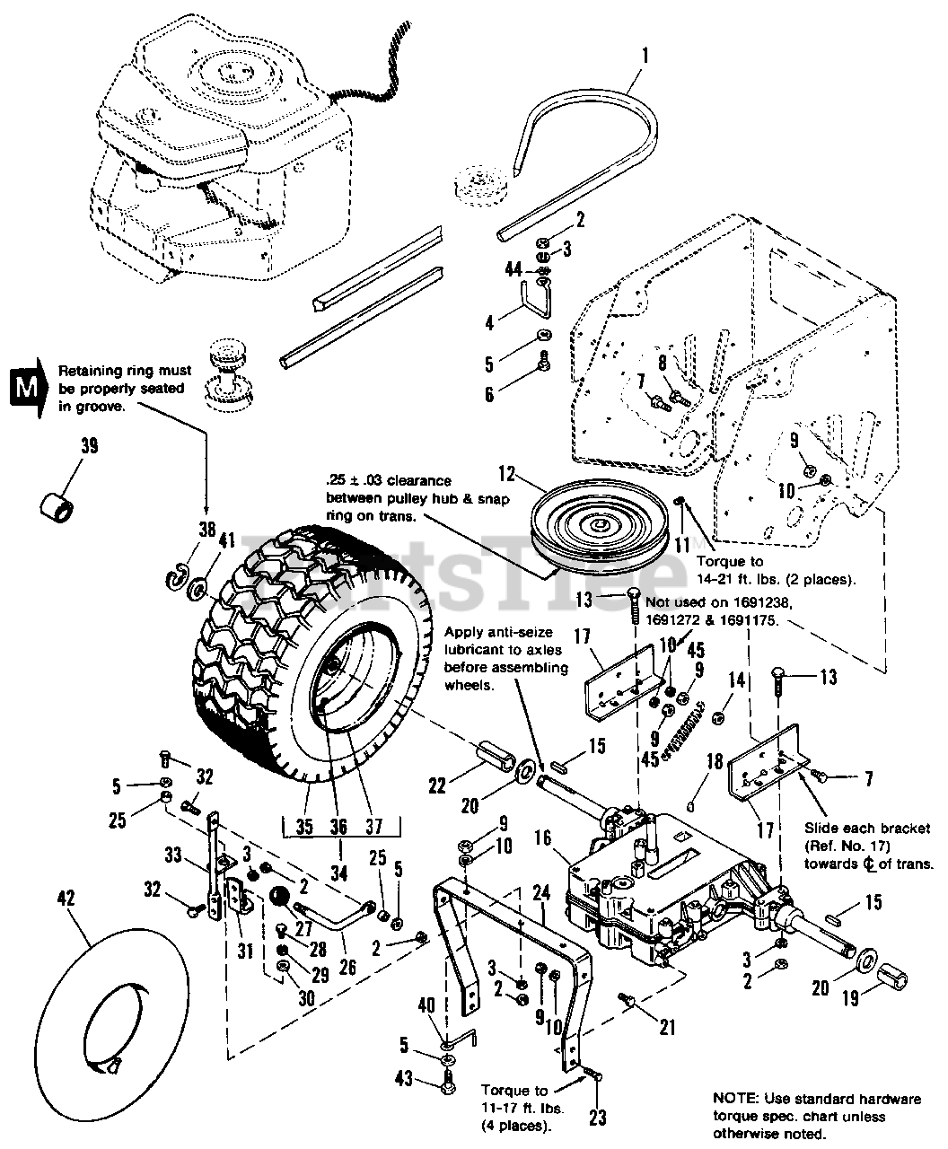 AllisChalmers 611 SPECIAL (71691146) AllisChalmers Lawn Tractor, 11hp Rear Tires & Drive
