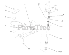 Toro 72062 (264-6) - Toro Yard Tractor (SN: 059000001 - 059000227) (1995) Lower Steering