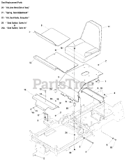 Simplicity ZT 4000 B 2648 (5900765) - Simplicity ZT 4000 Series 48" Zero-Turn Mower, 26hp Briggs & Stratton Seat Mount &amp; Floor Group