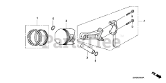 Honda GX270 UT2X SWC4 (GCBGT) - Honda Engine, Made in Thailand (SN: GCBGT-2258491 - GCBGT-9999999) PISTON