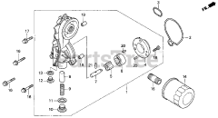Honda H4518 H HSA/C (MZAT) - Honda Lawn Tractor, Made in Japan (SN: MZAT-3000001 - MZAT-3999999) OIL PUMP (H4518H)