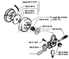 Husqvarna 40 - Husqvarna Chainsaw (1987-01) Oil Pump/Clutch