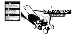 Gravely 911123 (DESP 21) - Gravely 21" Walk-Behind Mower, 5.5hp Honda, Elect. Start (SN: 000101 & Above) Decals