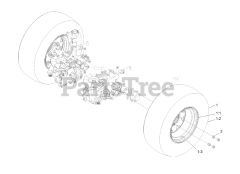 Exmark RAE708GEM60300 - Exmark 60" Radius E-Series Zero-Turn Mower, Exmark 708 (SN: 400000000 - 402082299) (2017) Rear Wheel Assembly