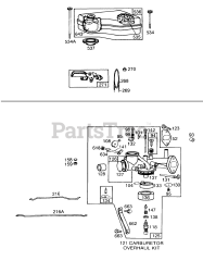 Briggs & Stratton 191702-0664-XX - Briggs & Stratton Vertical Engine Carburetor ,Air Cleaner Grp