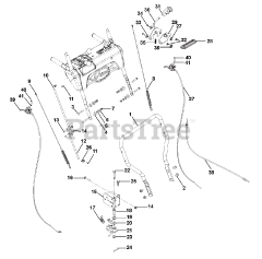 Ariens 921317 - Ariens Deluxe 24" Track Snow Blower (SN: 000101 - 094999) Handlebars, Lever Controls, Panel And Dash