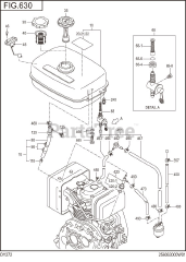 Subaru Robin DY272DD5470 (DY27-2) - Subaru Robin Engine, Diesel 630 Fuel &amp; Lubricant